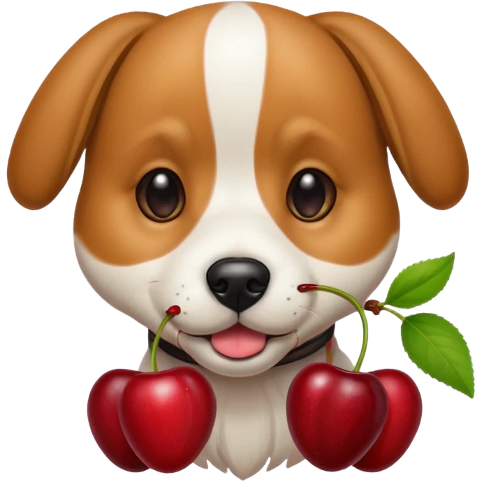 dog with cherries emoji