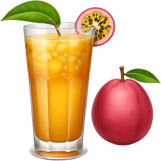 Guava and passion fruit alcoholic drink  emoji