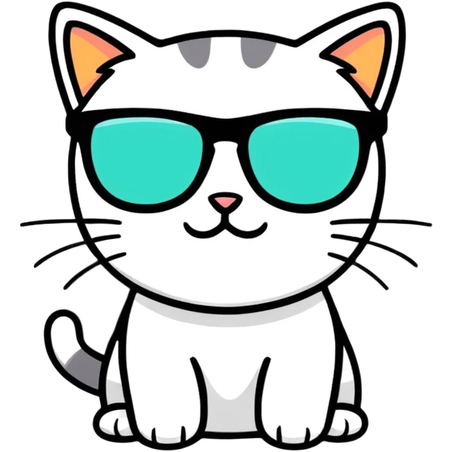 Cat with sunglasses emoji