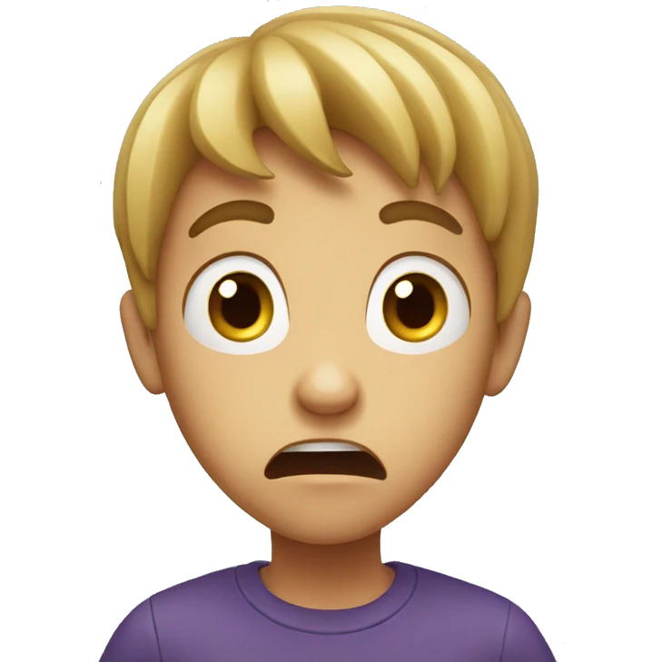 Scared boy emoji