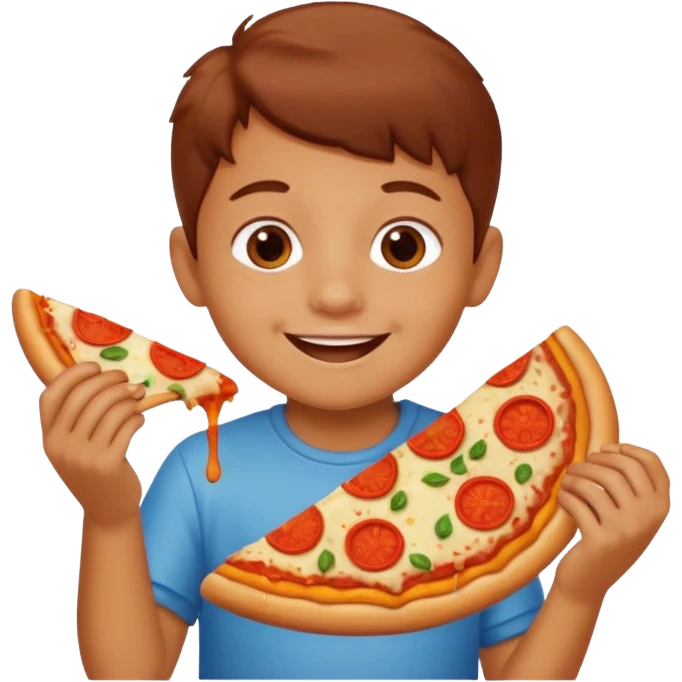 Child Eating Pizza emoji
