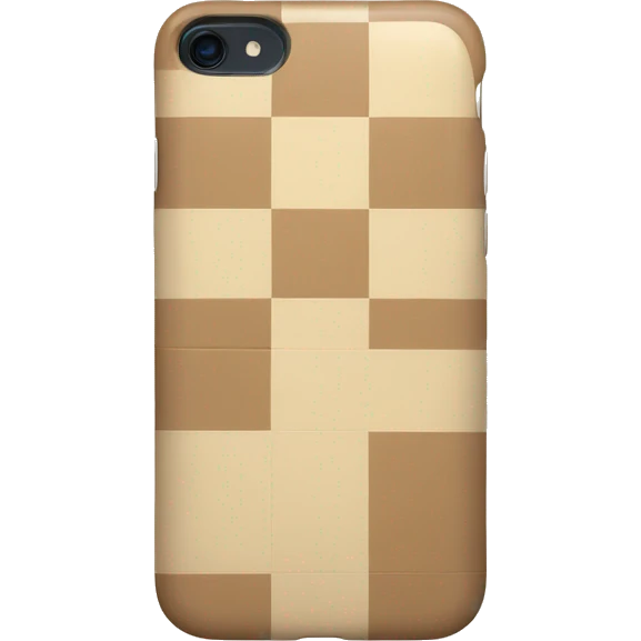 iPhone with beige checkered case emoji