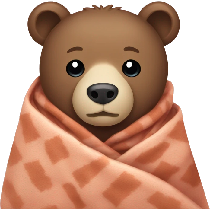 bear cozy in blanket emoji