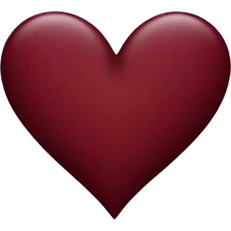 burgundy heart emoji