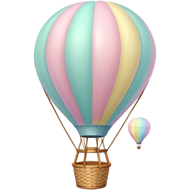 pastel hot air balloon  emoji