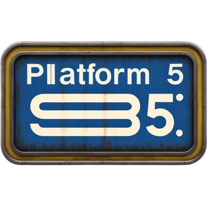 Platform Board – blue text display, Subway Sign. emoji
