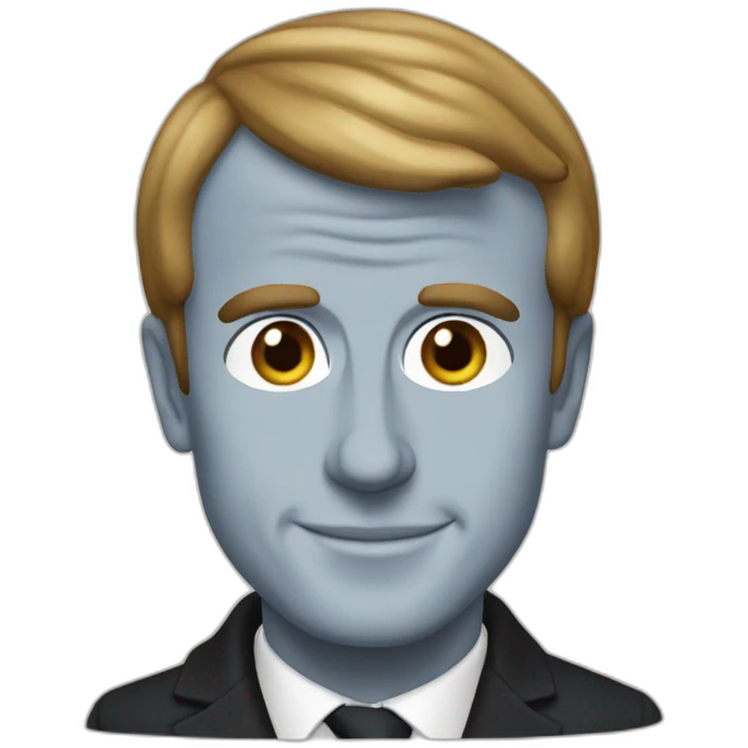 emmanuel macron in soubrette emoji