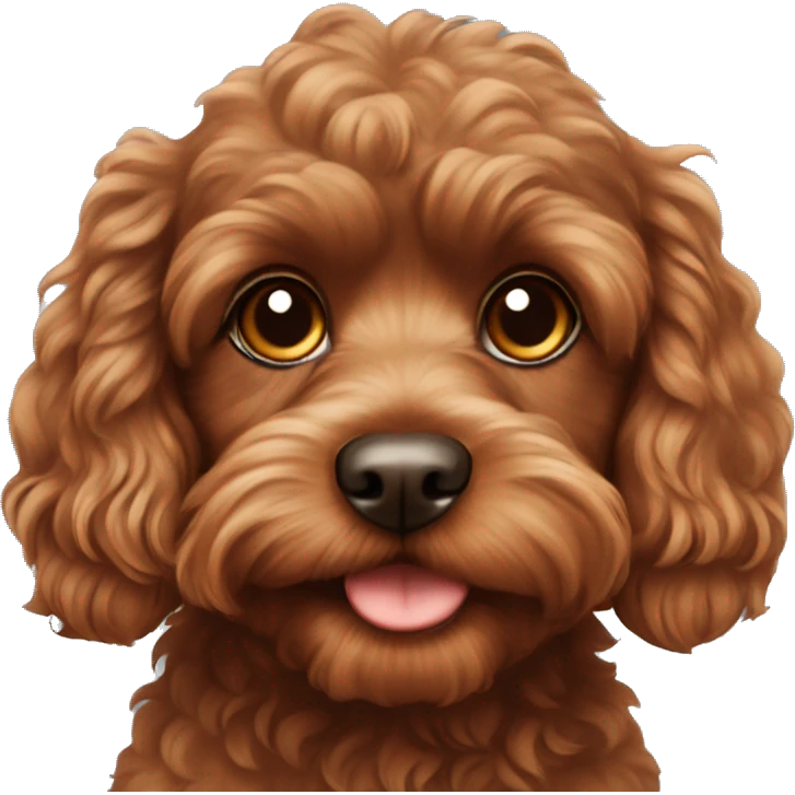 Brown/red girl cavoodle  emoji