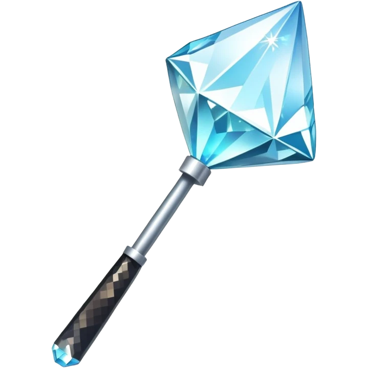 diamond minecraft hoe with sparkles emoji