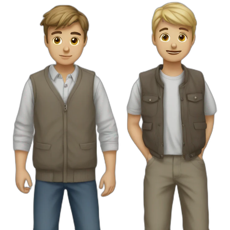 Un garçons embrasse un garcons emoji