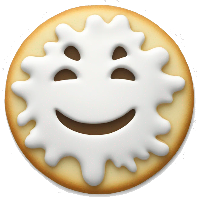 Snowy white cookies  emoji