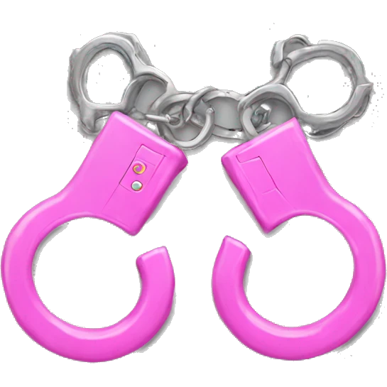 pink handcuffs  emoji