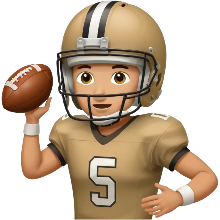 A person playing football on the field emoji