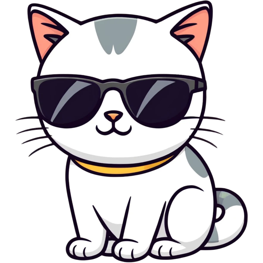 Cat with sunglasses emoji