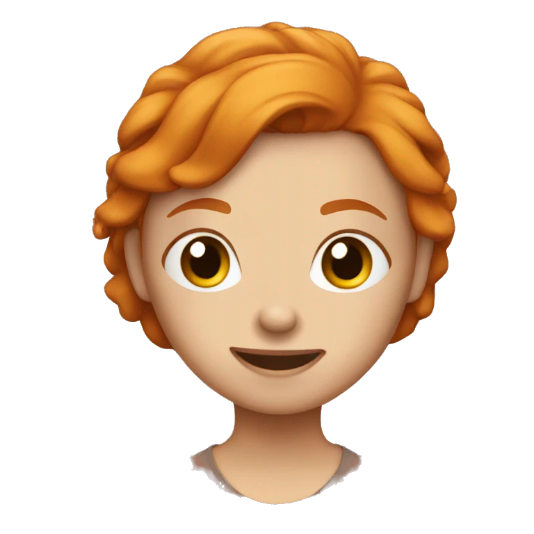 Ginger girl on bed emoji