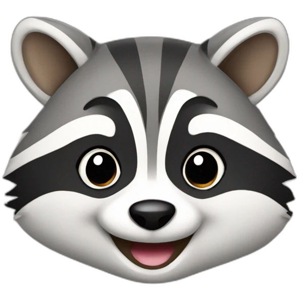 smiling raccoon emoji