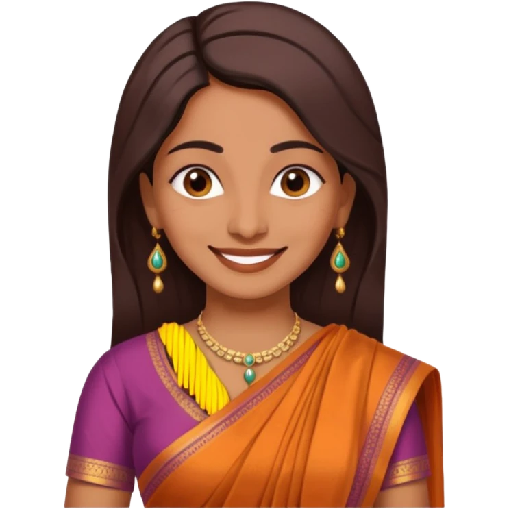 indian mom in her traditional clothes  emoji