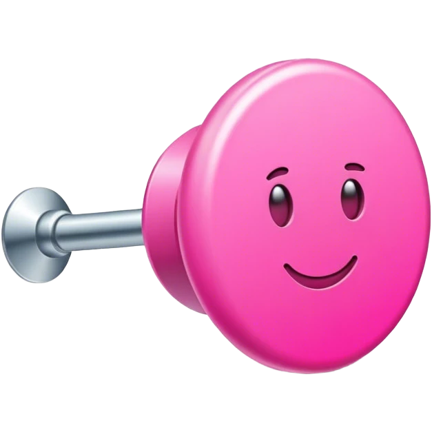 Pink push pin emoji