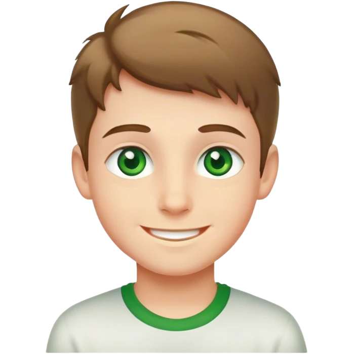 smiling boy portrait meme green eyes  emoji