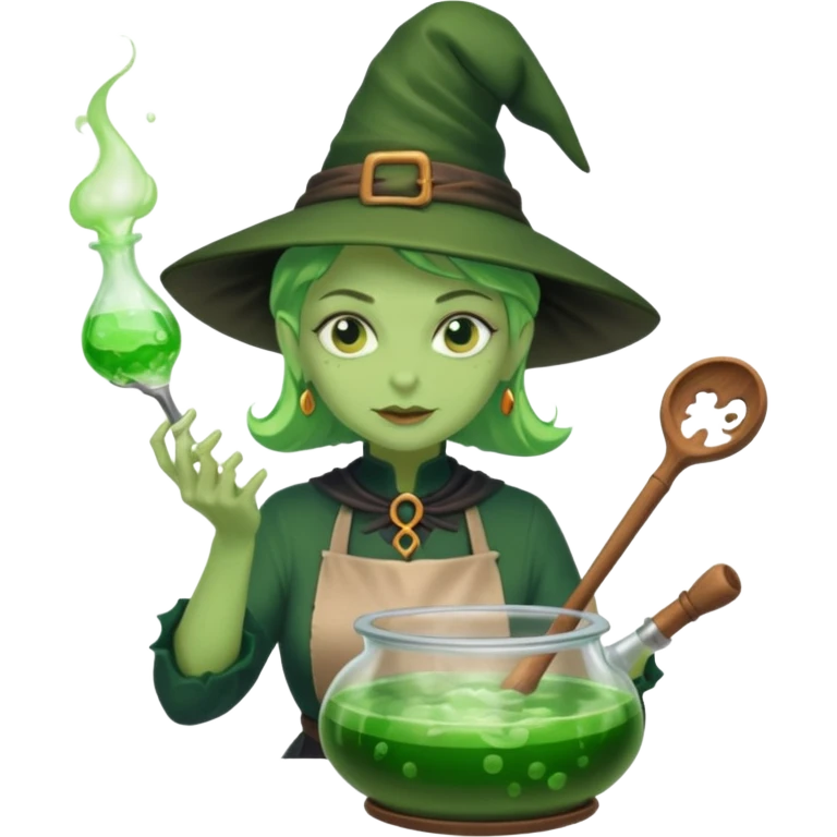 green witch cooking potion emoji