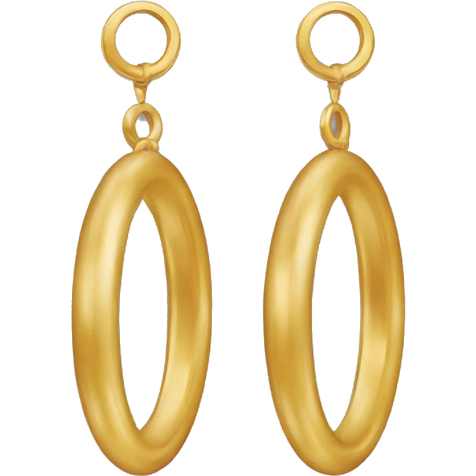 Pendientes dorados largos  emoji
