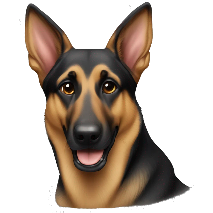  german shepherd doberman mix dog emoji