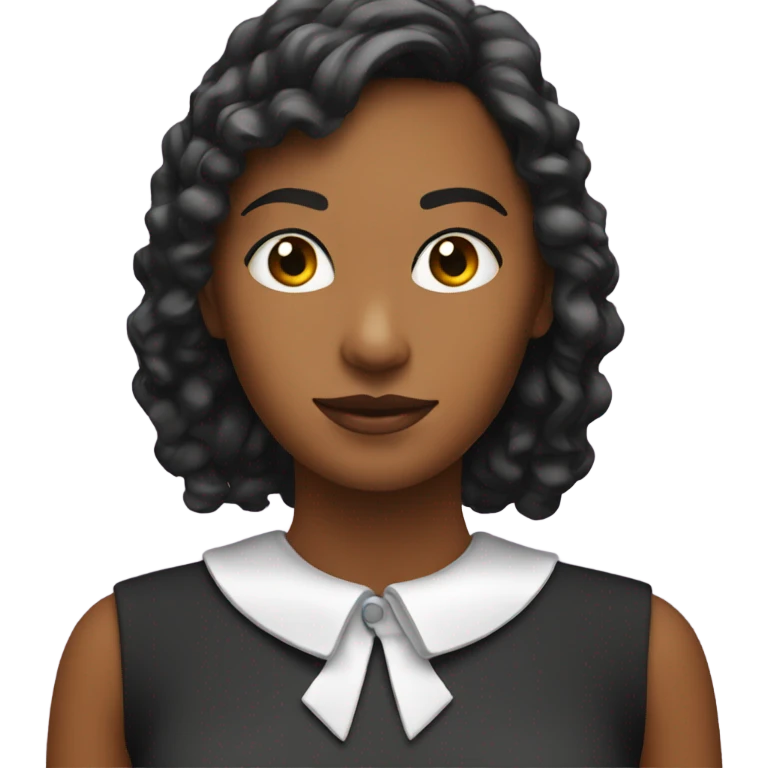 collar on woman emoji