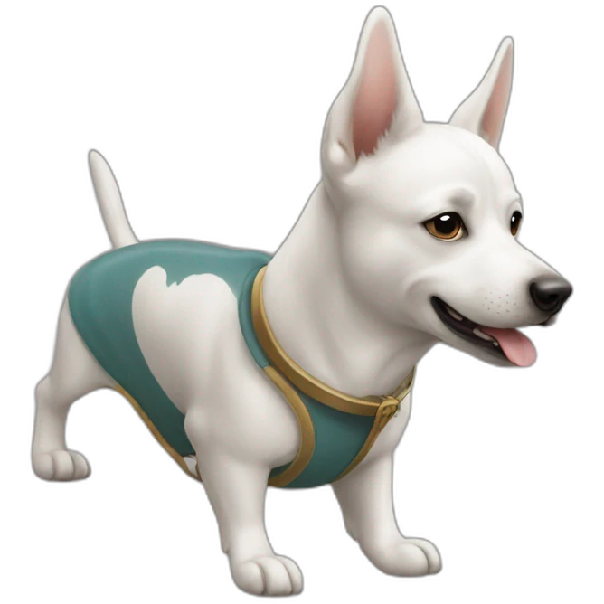 Chien sur dauphin emoji