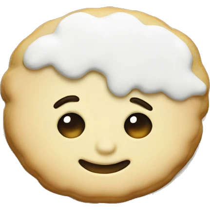 white sugar cookie emoji