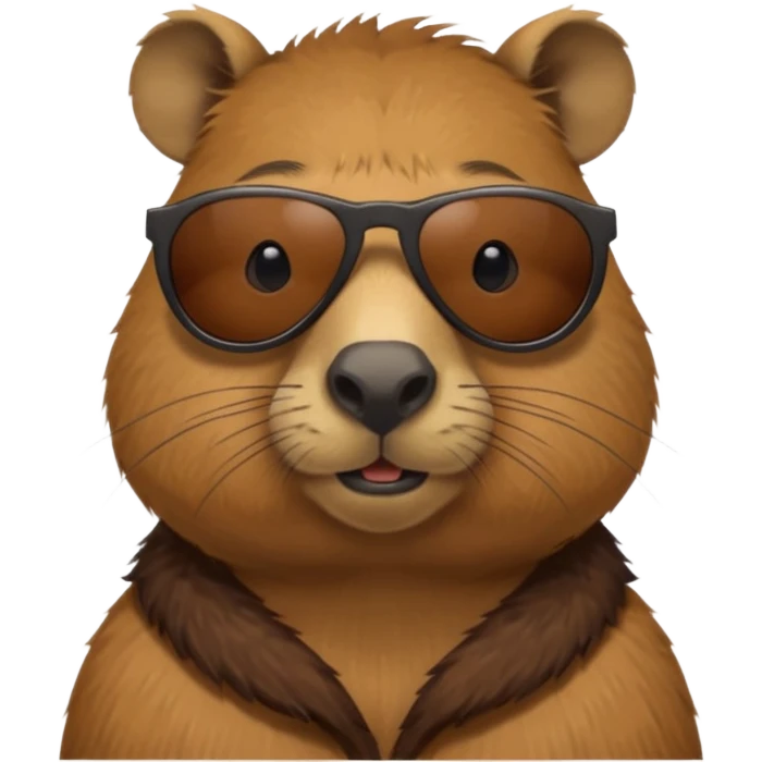 Capybara wearing sunglasses emoji