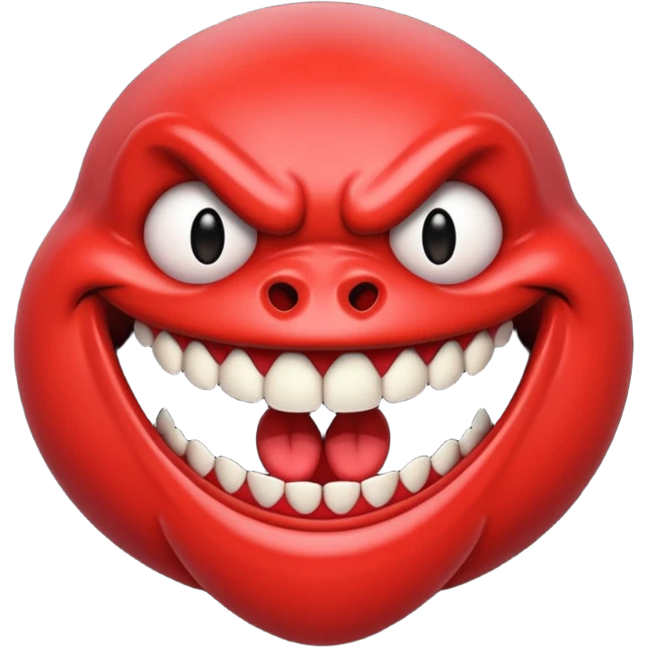 drooling evil sharp teeth monster mouth lips  emoji