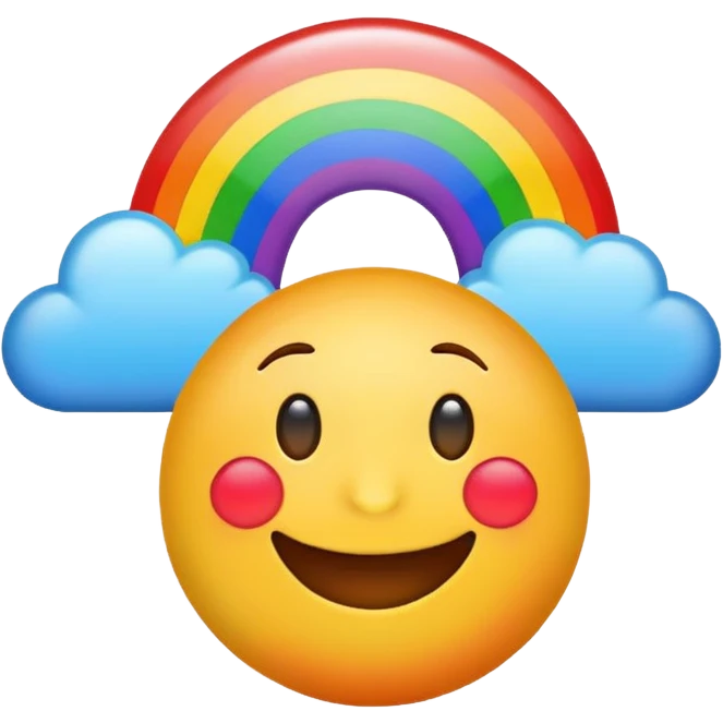 emoji with rainbow  emoji