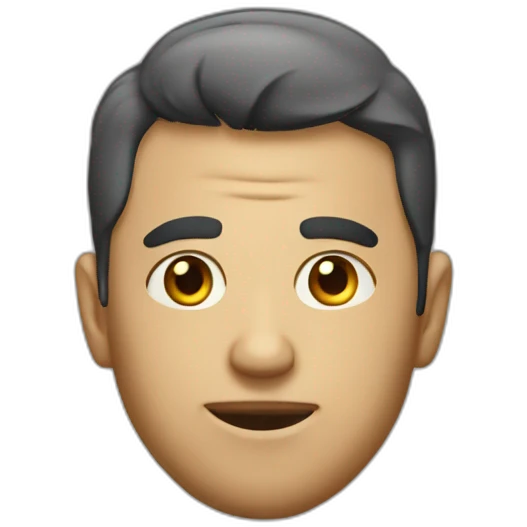 detailed man with eyes bulging out of head emoji