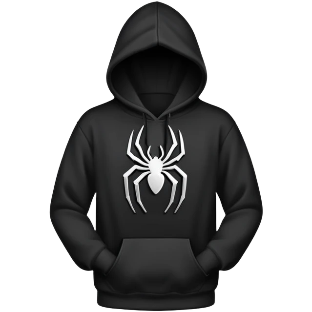The Black Sp5der Hoodie features a black base with distinctive middle spot where there is a spider web on it, and the whole hoodie is black in the spider web in the middle is black with the no spider in the middle emoji
