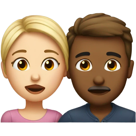 Couple get kisses  emoji