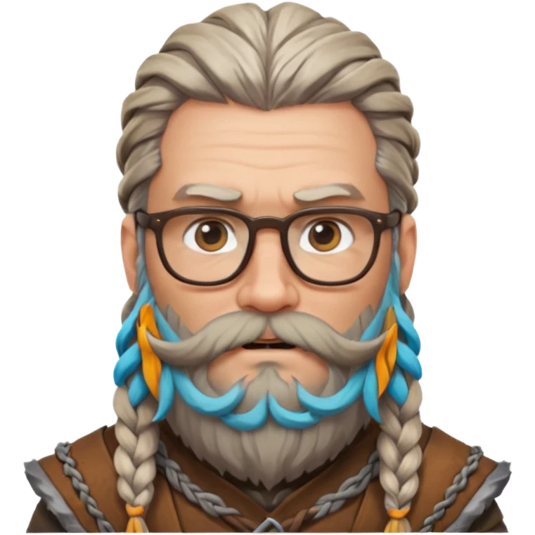 Glasses-Wearing wild viking emoji