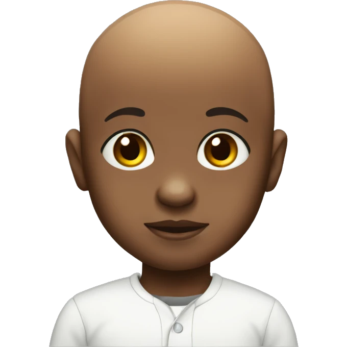 Black, baby, bald emoji
