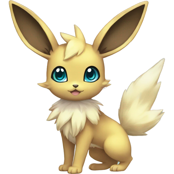 Shiny Kawaii Eeveelution-Cute-Pokémon-fusion full body emoji