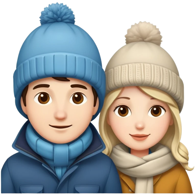couple enjoying winter together emoji