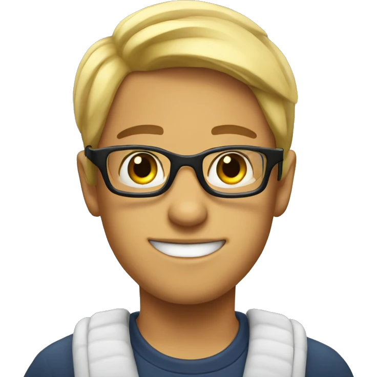 Pilotoboy with glasses emoji