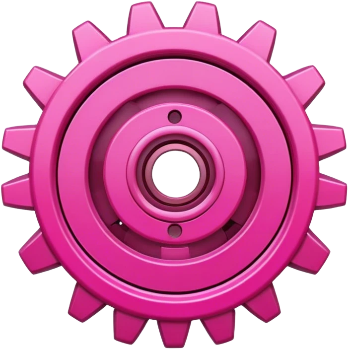 pink gear emoji