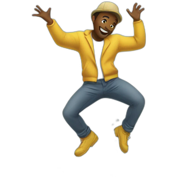 Man dancing in a puddle emoji