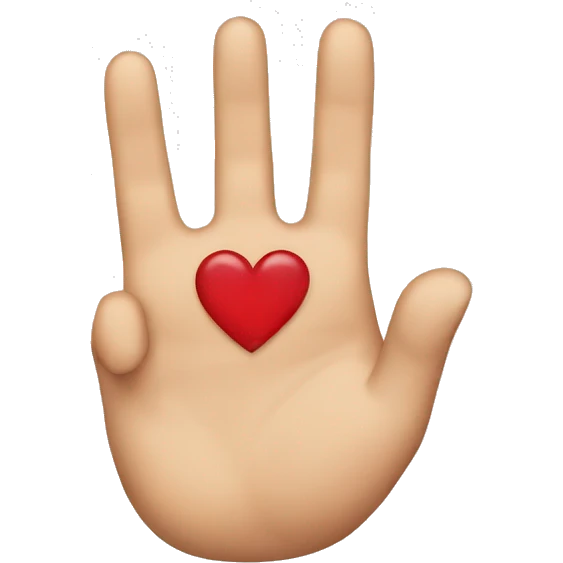 Heart fingers emoji