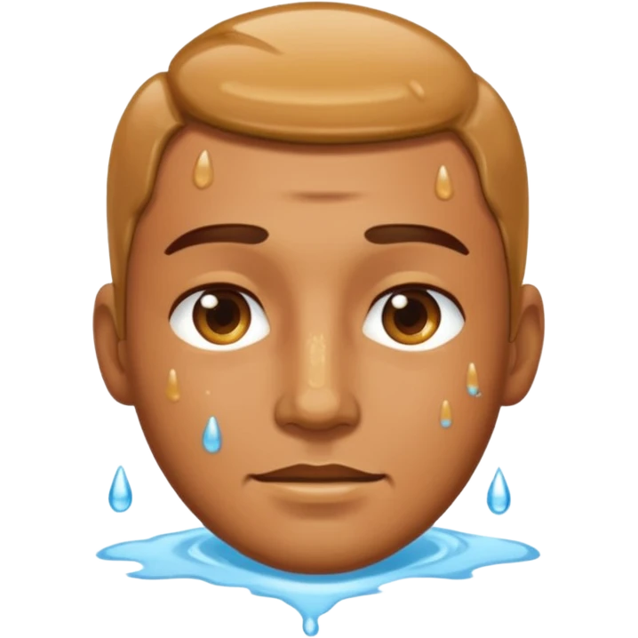 Guy face glazed by cum emoji