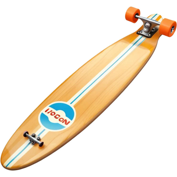 surboard, Wooden Longboard emoji