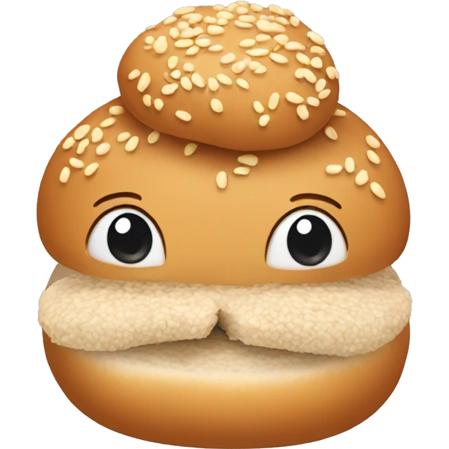 bun with sesame seeds emoji