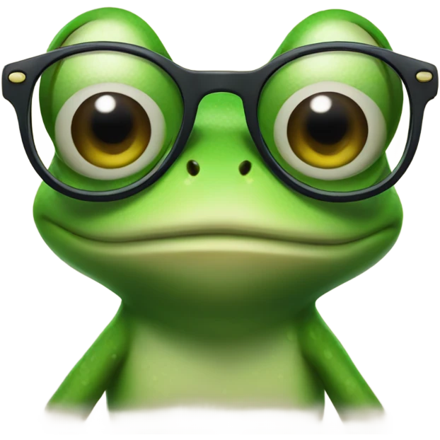Frog with glasses  emoji