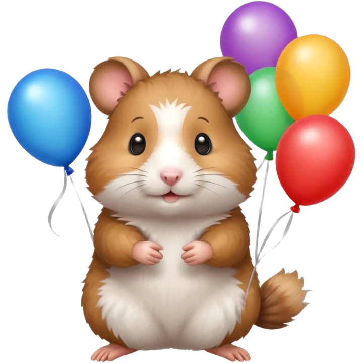 hamster with balloons emoji