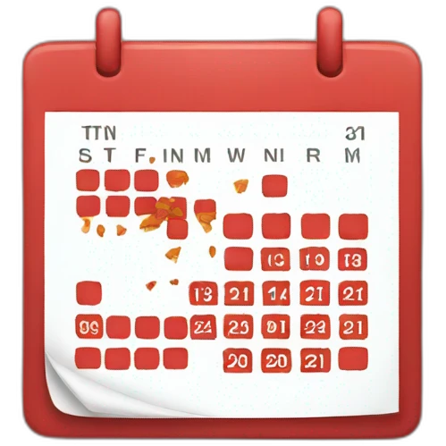 red calendar emoji