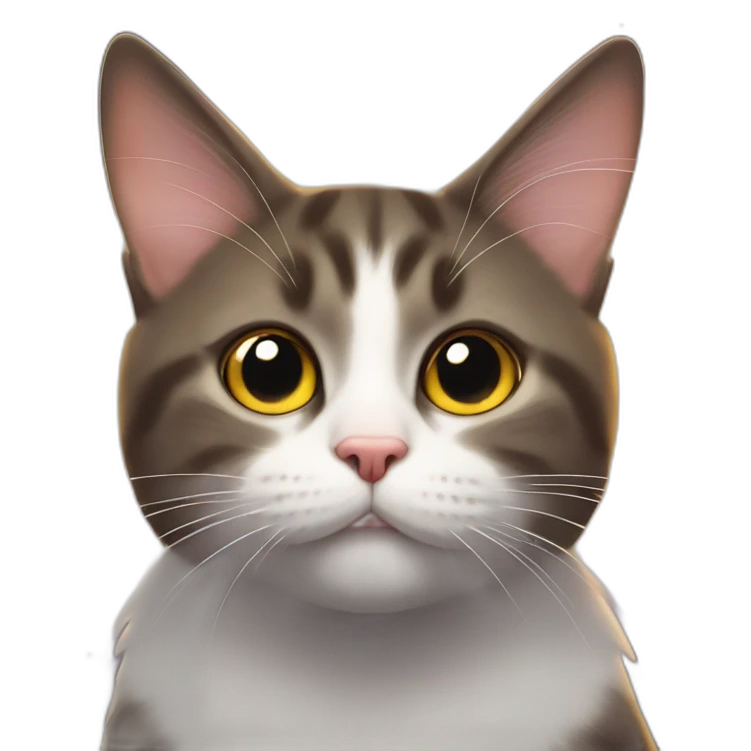 shiny starry sky behind small surprising face cat emoji